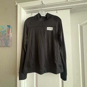 VS PINK Black Quarter-Zip Pullover